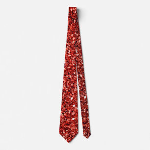 Cravate Red Bling, brillant et pétillant, Noël