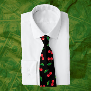 Cravate Red Cherries Summer Fruit Patterned Tie