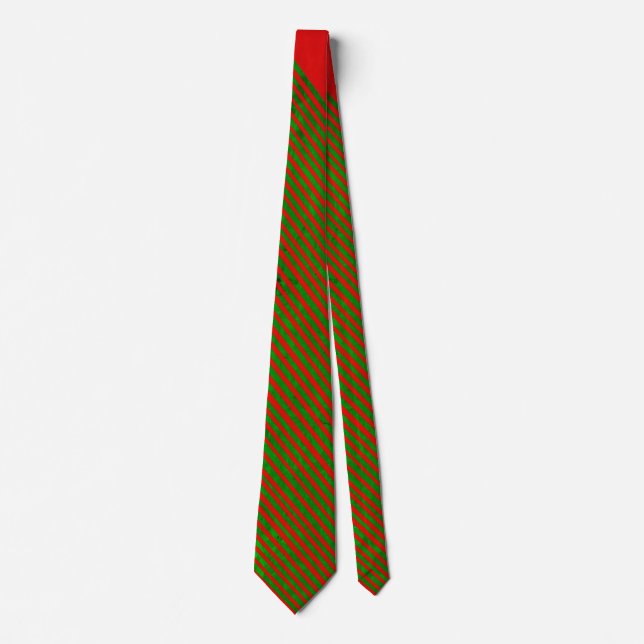Cravate Red Green Stripe Tie (Devant)