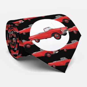 Cravate Red Hotrod 1950s Motif automobile