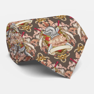 Cravate Red Knight Family Crest