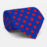 Cravate Red On Blue Polka Dots Pattern Design<br><div class="desc">Blue Color Background With Red Polka Dots Seamless Repeat Pattern Design</div>