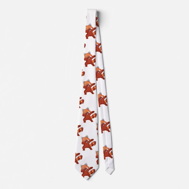 Cravate Red Panda Dabbing Neck Tie (Devant)