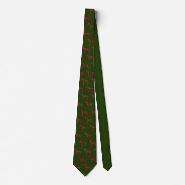 Cravate Red Stewart Plaid Chien (Devant)