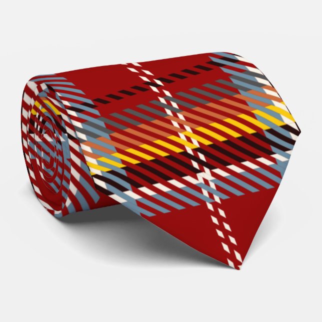 Cravate Red Tartan (Roulé)