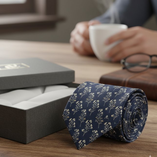 Cravate Refined Wildflower– Men’s Wedding (Men's floral wedding tie)