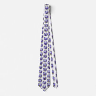 Cravate Regal Beares Iris - Violet & Blanc