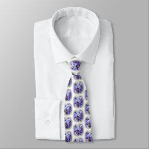 Cravate Regal Beares Iris - Violet & Blanc