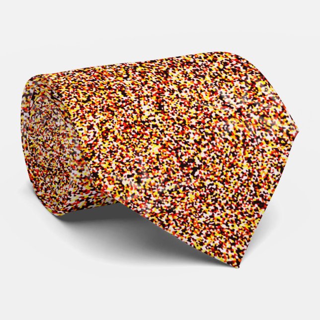 Cravate Regard De Pierre De Granite De Terrazzo Rouge, (Roulé)