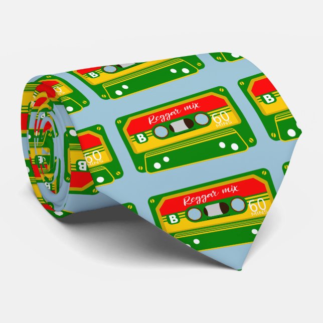 Cravate Reggae mixage cassette quatre-vingts (Roulé)