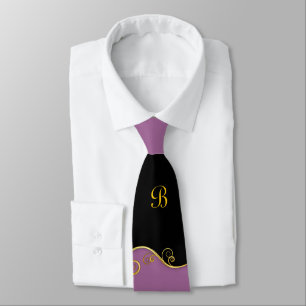Cravate remous Pourpre-noirs avec (ou sans) le monogramme