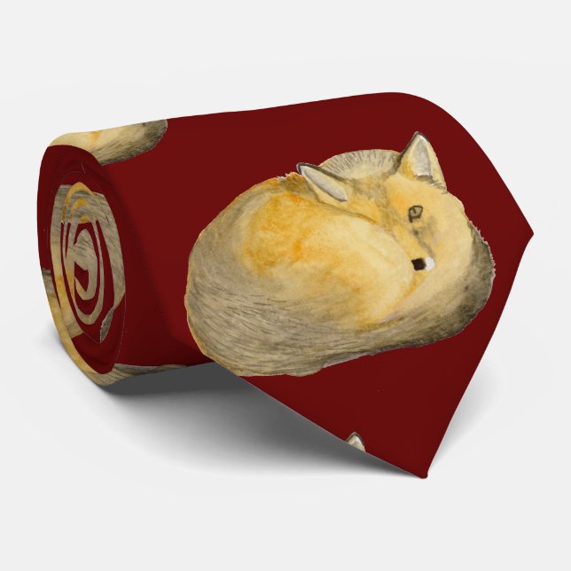 Cravate Renard rouge (Roulé)