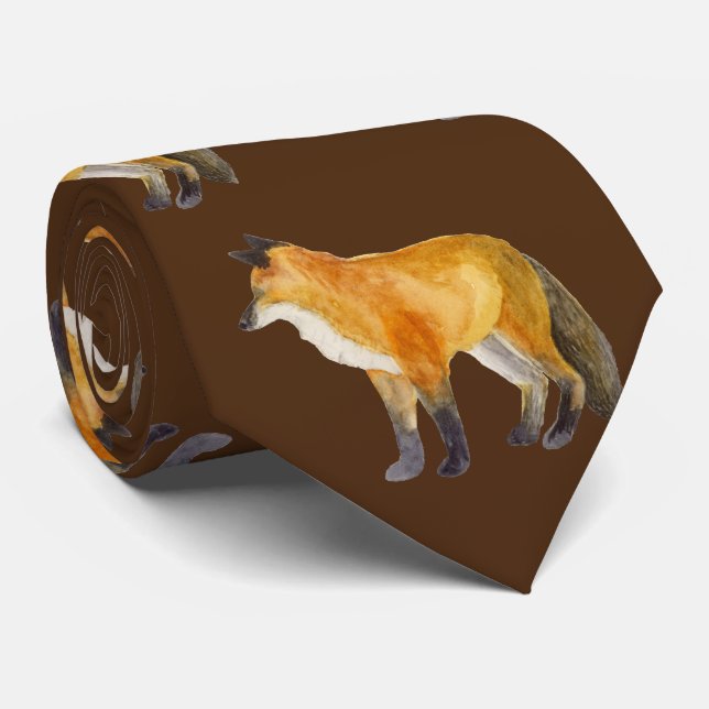 Cravate Renard rouge (Roulé)