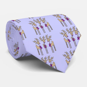 Cravate Renne pourpre de ruban (Crohn et colites)