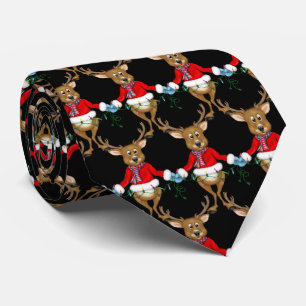 Cravate Rennes de Noël à cordes légères