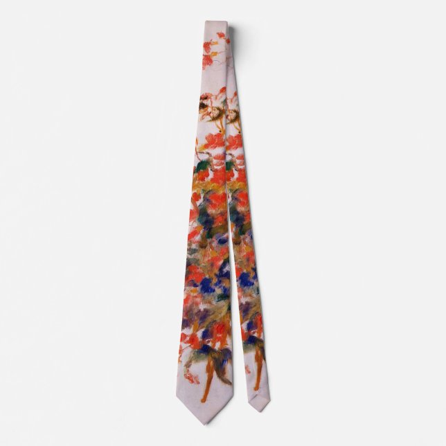 Cravate Renoir - La vie continue avec Fuscias (Devant)