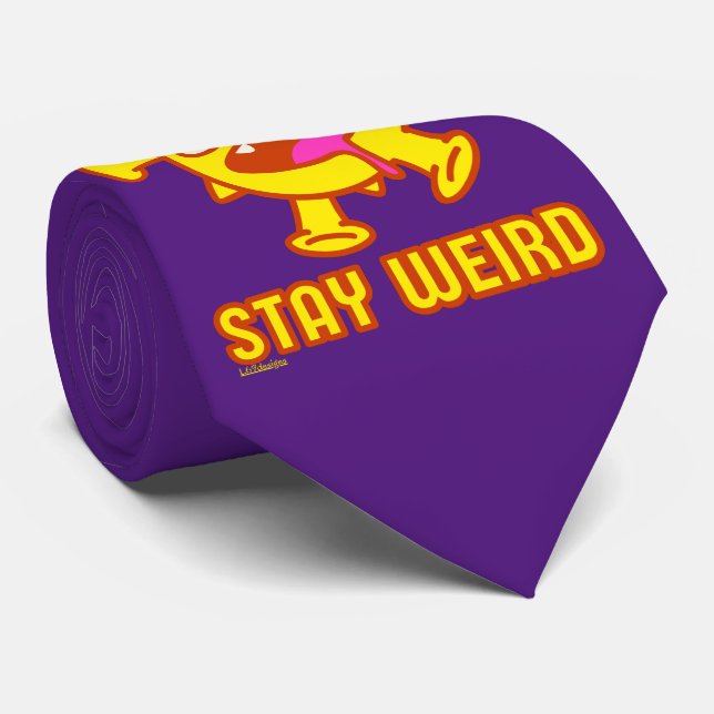 Cravate RESTEZ WEIRD drôle créature folle cadeau surprise (Roulé)