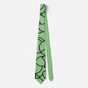 Cravate Résumé abstrait noir et vert