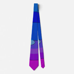 Cravate Résumé abstrait violet et bleu 1007