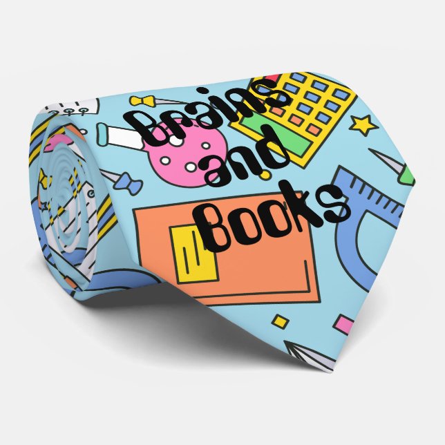 Cravate Retour à l'école. Thème scolaire (Roulé)