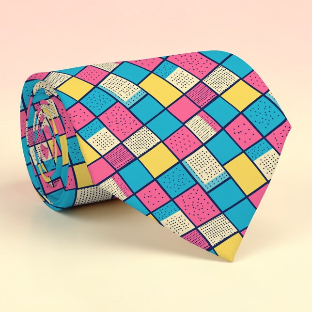 Cravate Retro 80s Pop Culture Custom Necktie (Créateur téléchargé)