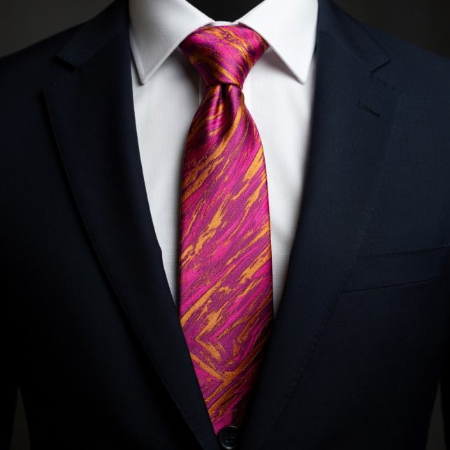 Cravate Retro Abstract Marble Necktie (Créateur téléchargé)