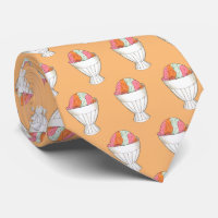 Retro Arc en Ciel Sherbet Crème Dessert Orange