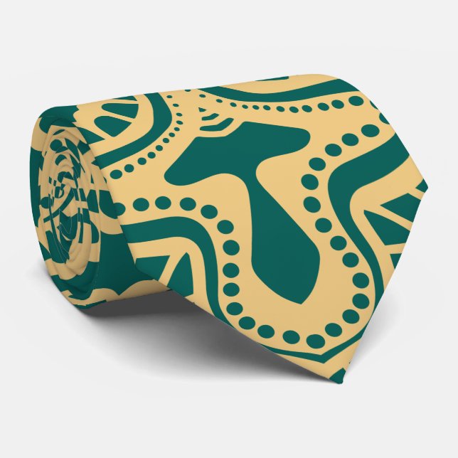 Cravate Rétro Boho Chic Bohème Hippie Rosette Mandala (Roulé)