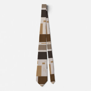 Cravate Retro Brown Geometric Pattern Men's Neck Tie