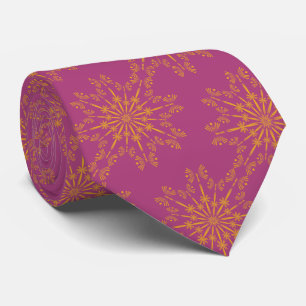 Cravate Retro Mandala Boysenberry Neck Tie
