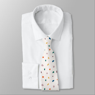 Cravate Rétro Terazzo Green Orange Necktie