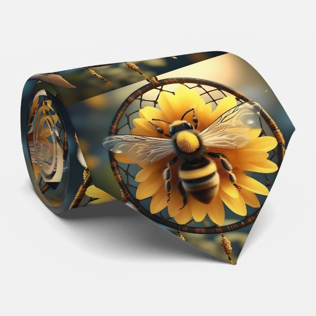 Cravate "Rêves effervescents : Dreamcatcher d'abeilles de  (Roulé)