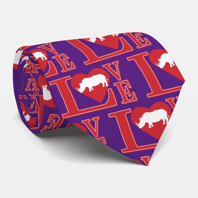 Cravate Rhinoceros Love (Roulé)