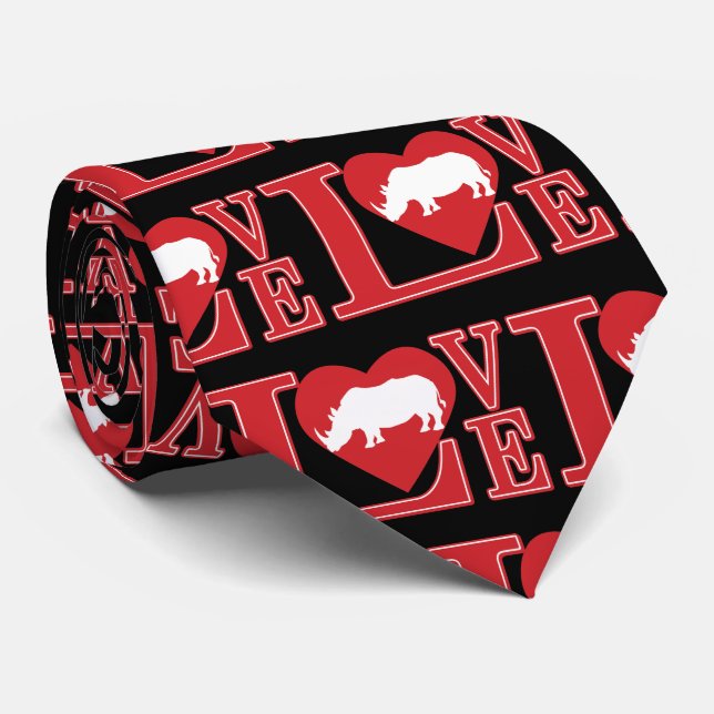 Cravate Rhinoceros Love (Roulé)