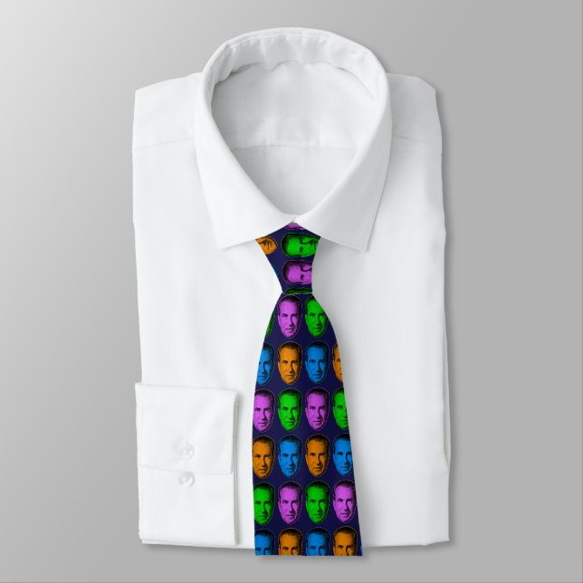 Cravate Richard Nixon en Couleurs Vives (Attaché)