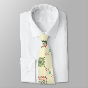 Cravate Robe verte Florale Tatreez Henné Thobe