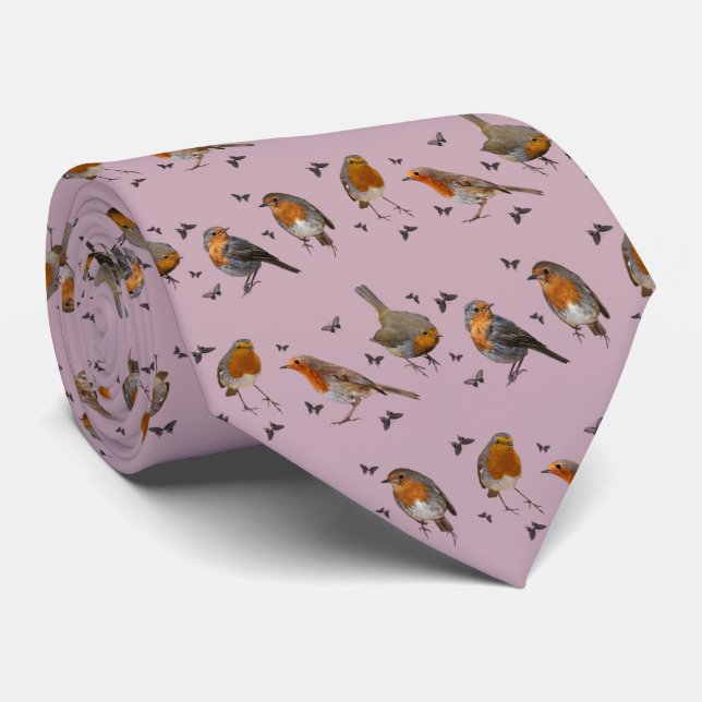 Cravate Robin Party (Rose Dusty) (Roulé)