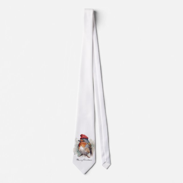 Cravate Robin Winter Delight, sur mesure (Devant)