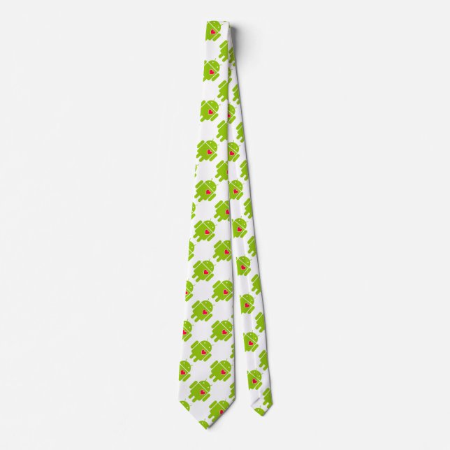 Cravate Robot Android avec mode de coeur (Devant)