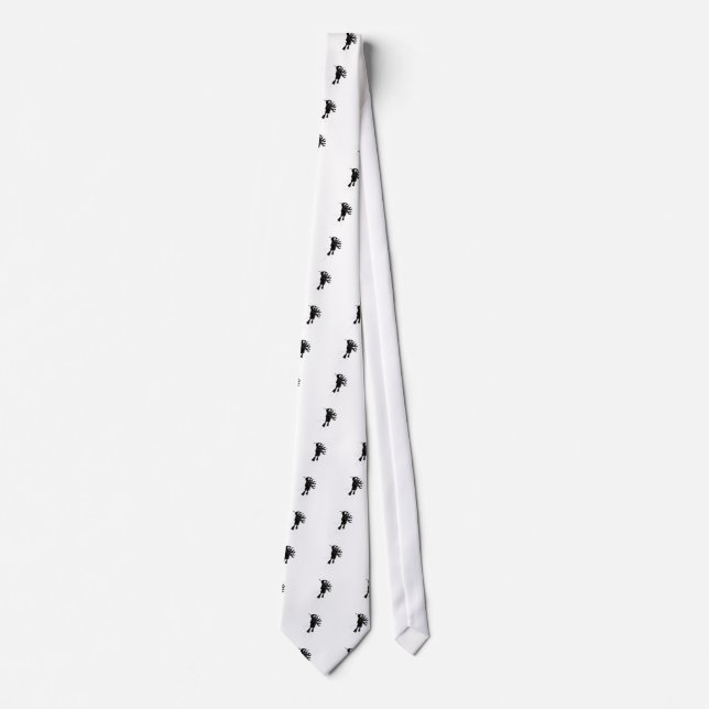 Cravate Robot volant noir (Devant)