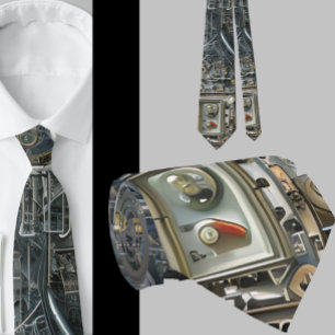 Cravate Robotique Geek Nerdy Machine technologique