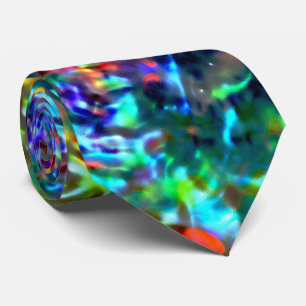 Cravate Rocher bleu psychédélique ou cybernétique
