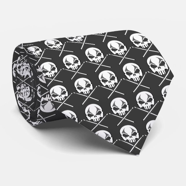 Cravate Rock and Roll Tie Cravates Death Metal (Roulé)