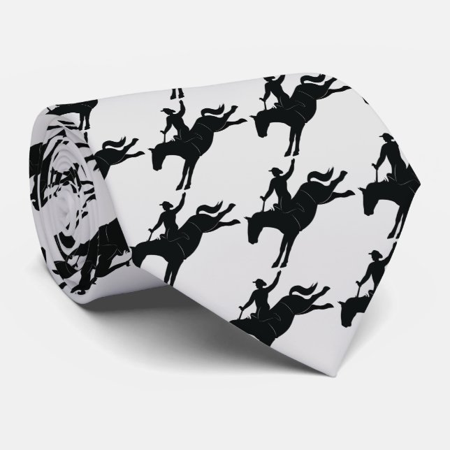 Cravate Rodéo : Montez-les cowboy ! (Roulé)