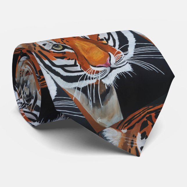 Cravate Roi de la jungle Peinture par Alfred Fox (Roulé)