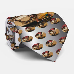 Cravate Rosaire en bois avec Jésus en croix