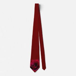 Cravate rose Belle Rose Rouge Neckties Romantique 
