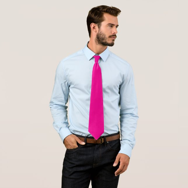 Cravate rose chaud style de mariage de luxe audaci (En situation)