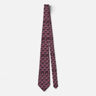 Cravate Rose de Bourgogne Gold Necktie géométrique