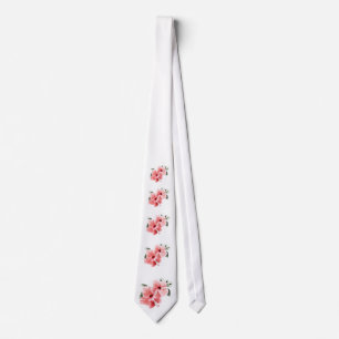 Cravate rose de ketmie